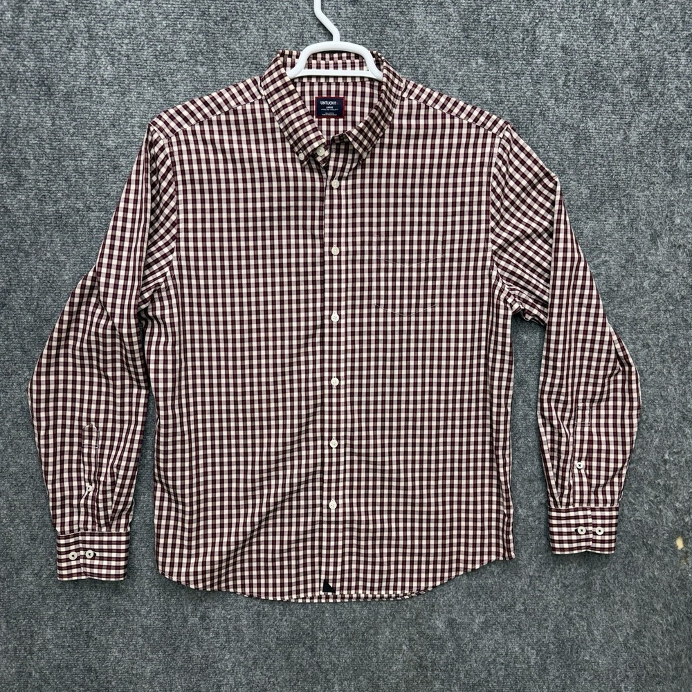 UNTUKit long sleeve button up shirt Men's size Large wrinkle free